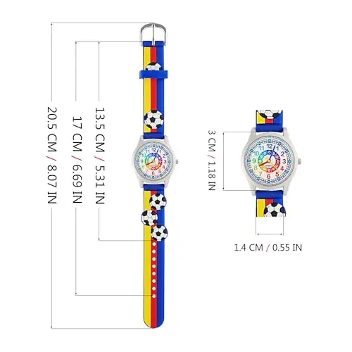 MUXIJIA Orologio Educativo per Bambini - Analogico Quarzo Orologi da Polso per Ragazzi e Ragazze - 3D Cartone Animato miniatura 3