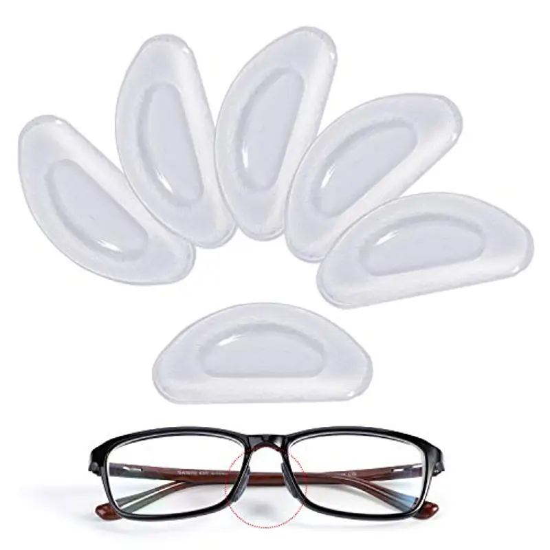 MWOOT 12 Paia Cuscinetti di Naso Adesivo Antiscivolo in Silicone Fermaocchiali per Occhiali Occhiali da Sole Occhiali