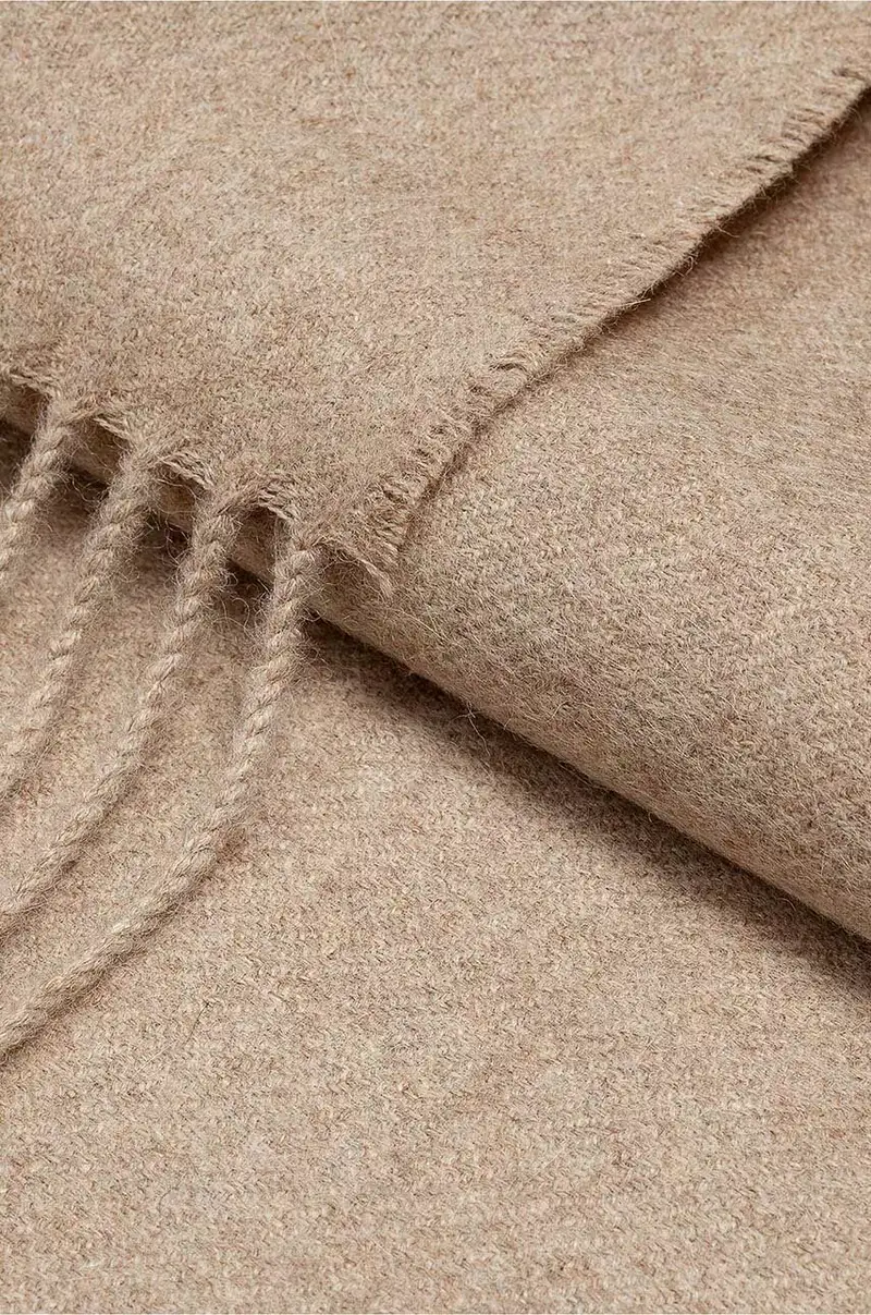 plaid in lana alpaca cm Beige miniatura 2