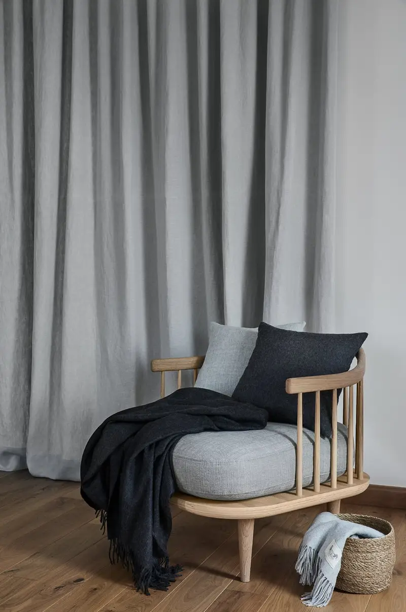 plaid in lana alpaca cm Beige miniatura 4