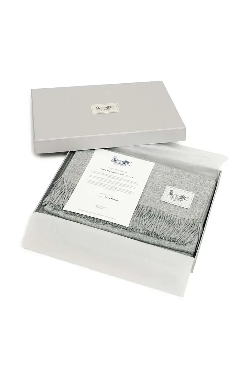 plaid in lana alpaca cm Blu navy miniatura 4