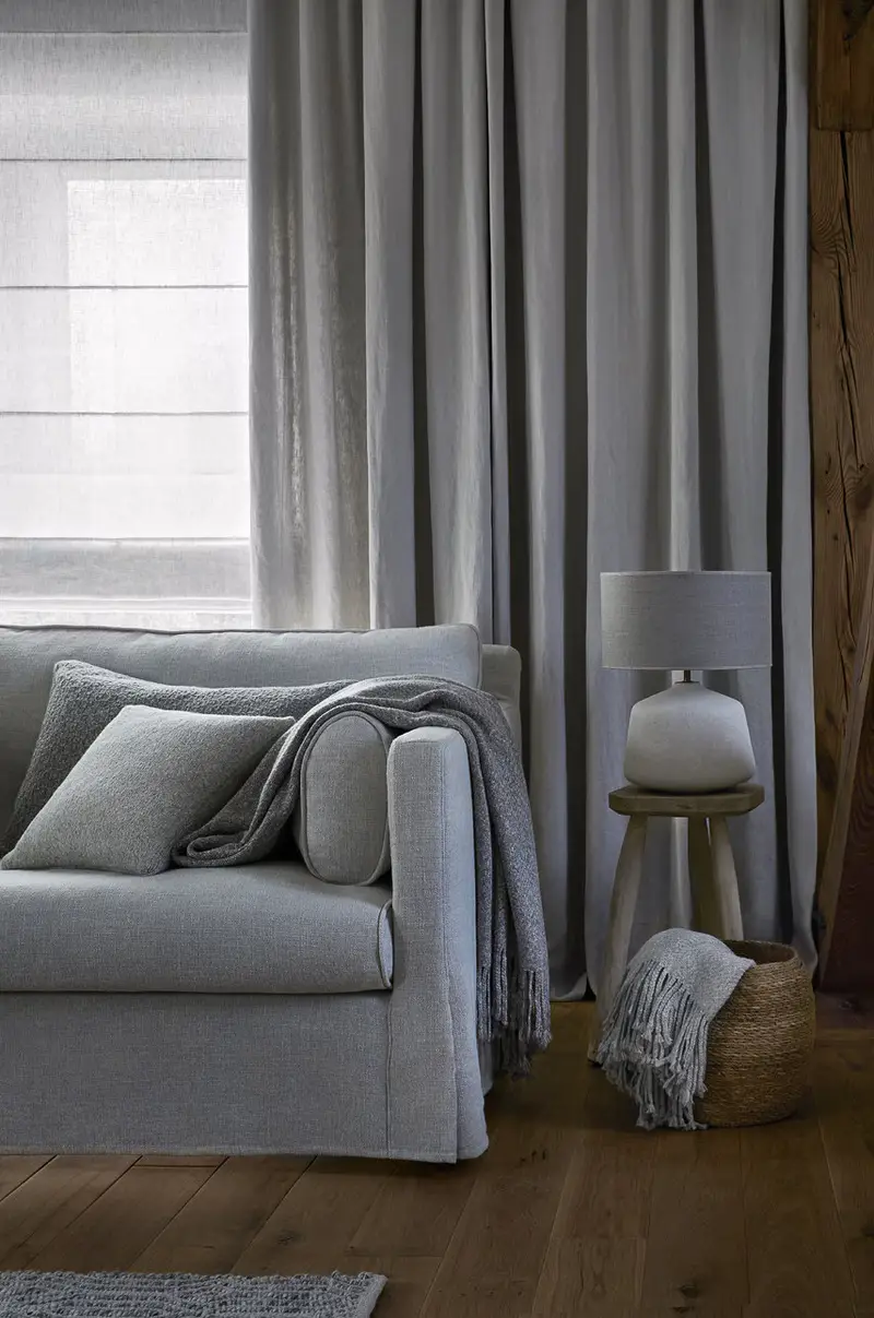 plaid in lana alpaca cm Grigio miniatura 3