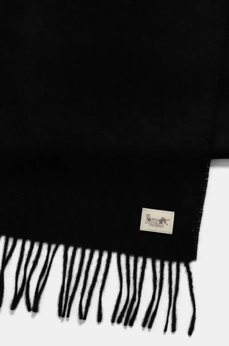 sciarpa in lana Nero miniatura 2