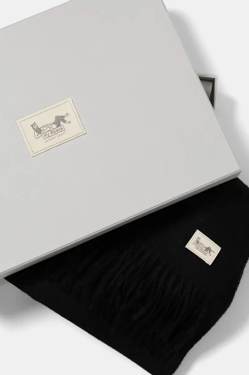 sciarpa in lana Nero miniatura 3