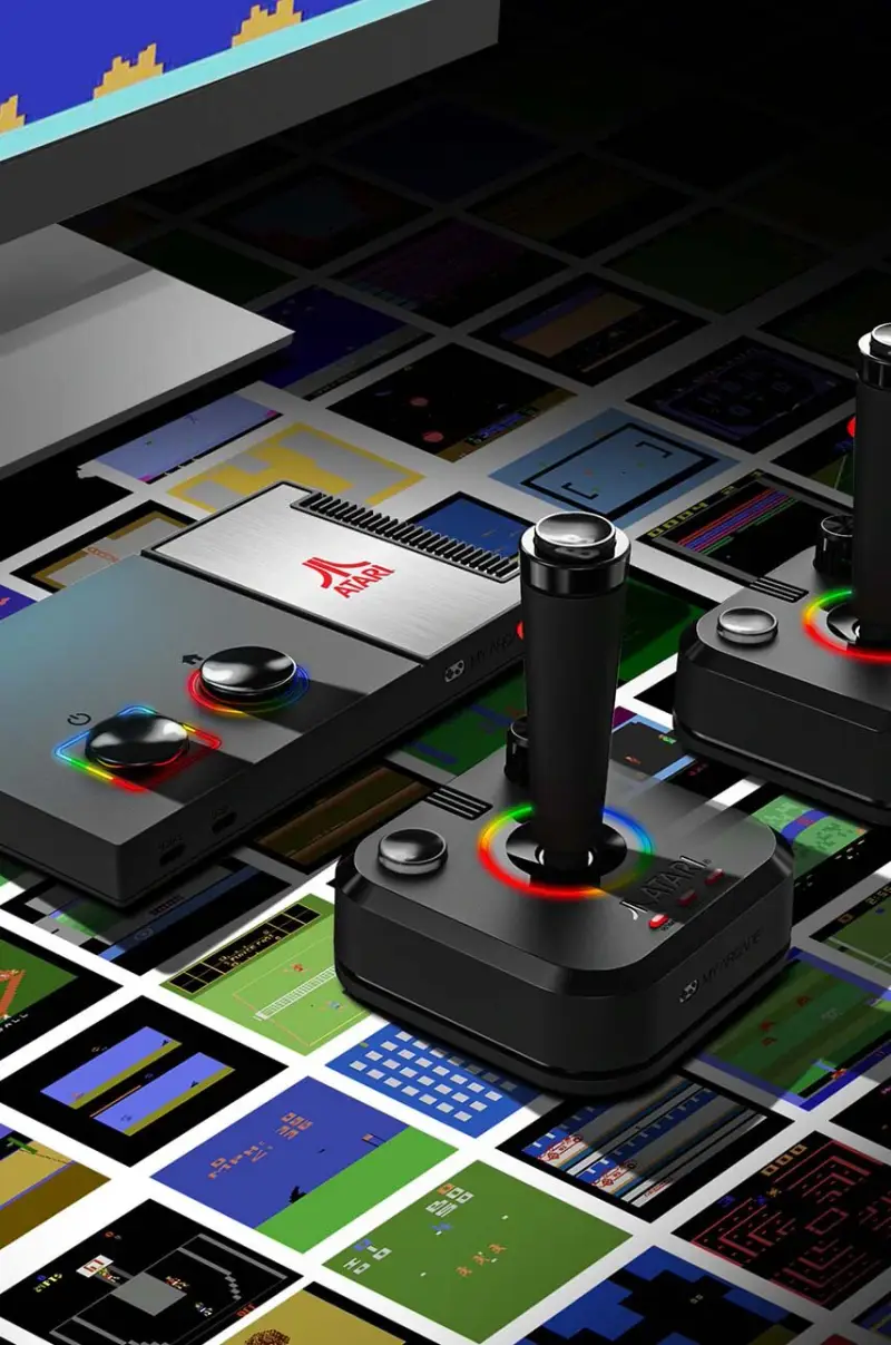 console di gioco con joystick Gaming Stampede Teamatari Gamestation Plus (+200 JEUX) Nero miniatura 5