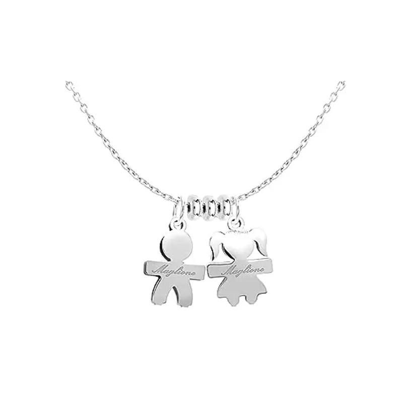 My Bebè Catenina e ciondoli maschietto e femminuccia in argento 925% personalizzabili con nome