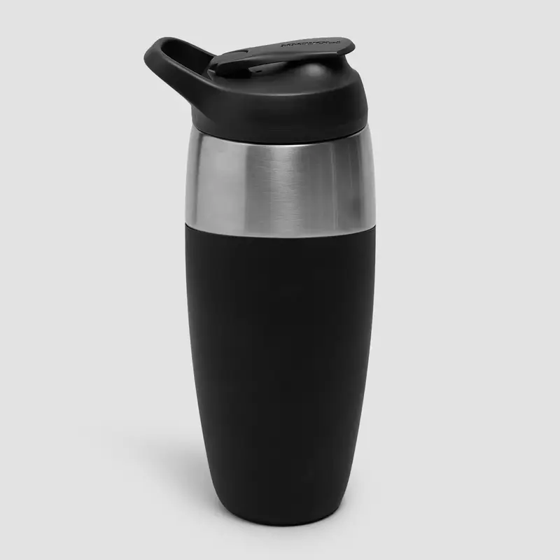 Bottiglia in metallo a parete singola Myprotein x Promixx 950ml - Nero stealth Grigio miniatura 2