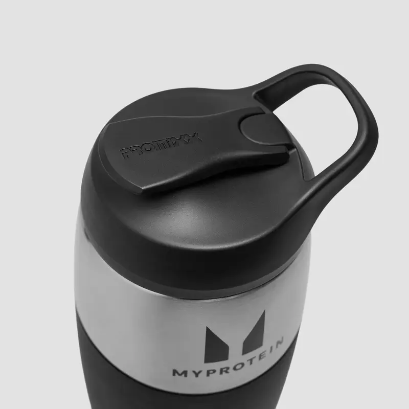 Bottiglia in metallo a parete singola Myprotein x Promixx 950ml - Nero stealth Grigio miniatura 3