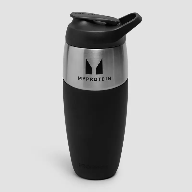 Bottiglia in metallo a parete singola Myprotein x Promixx 950ml - Nero stealth Grigio