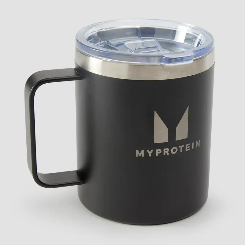 Tazza da caffè in metallo riciclato da 350 ml Myprotein - Nero miniatura 3