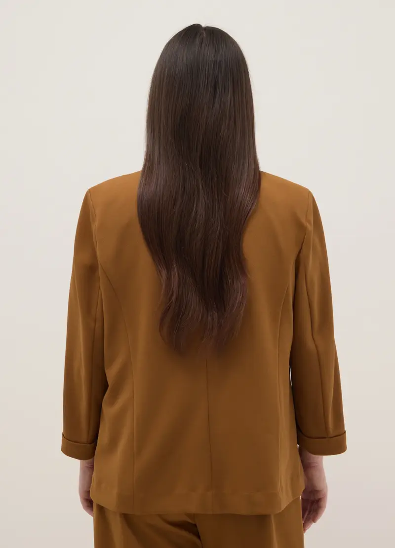 Blazer Marrone Regular Fit, Donna, Marrone miniatura 3