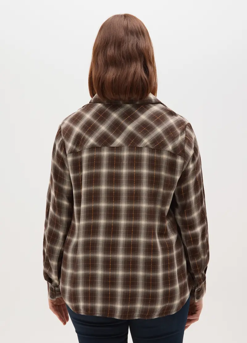 Camicia A Quadri Multicolor Regular Fit, Donna, Multicolor miniatura 3