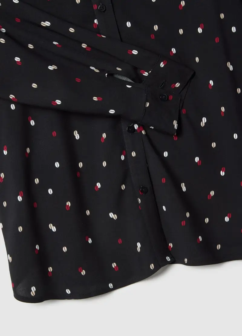 Camicia In Pura Viscosa Multicolor Regular Fit Con Stampe, Donna, Multicolor miniatura 2