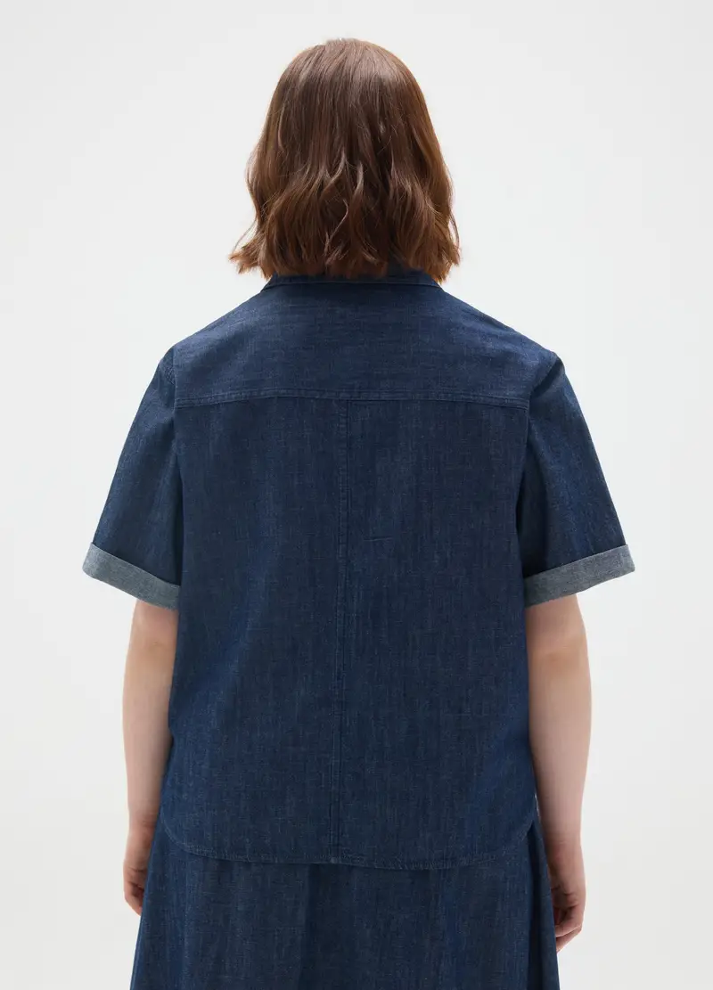 MYA, Camicia In Puro Cotone Denim Over, Donna, Denim, Taglia: S miniatura 3