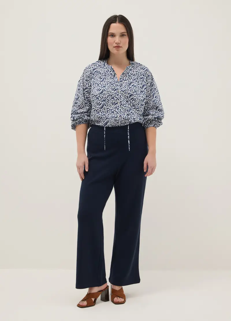 Camicia In Puro Cotone Multicolor Regular Fit Con Fantasie, Donna, Multicolor miniatura 2