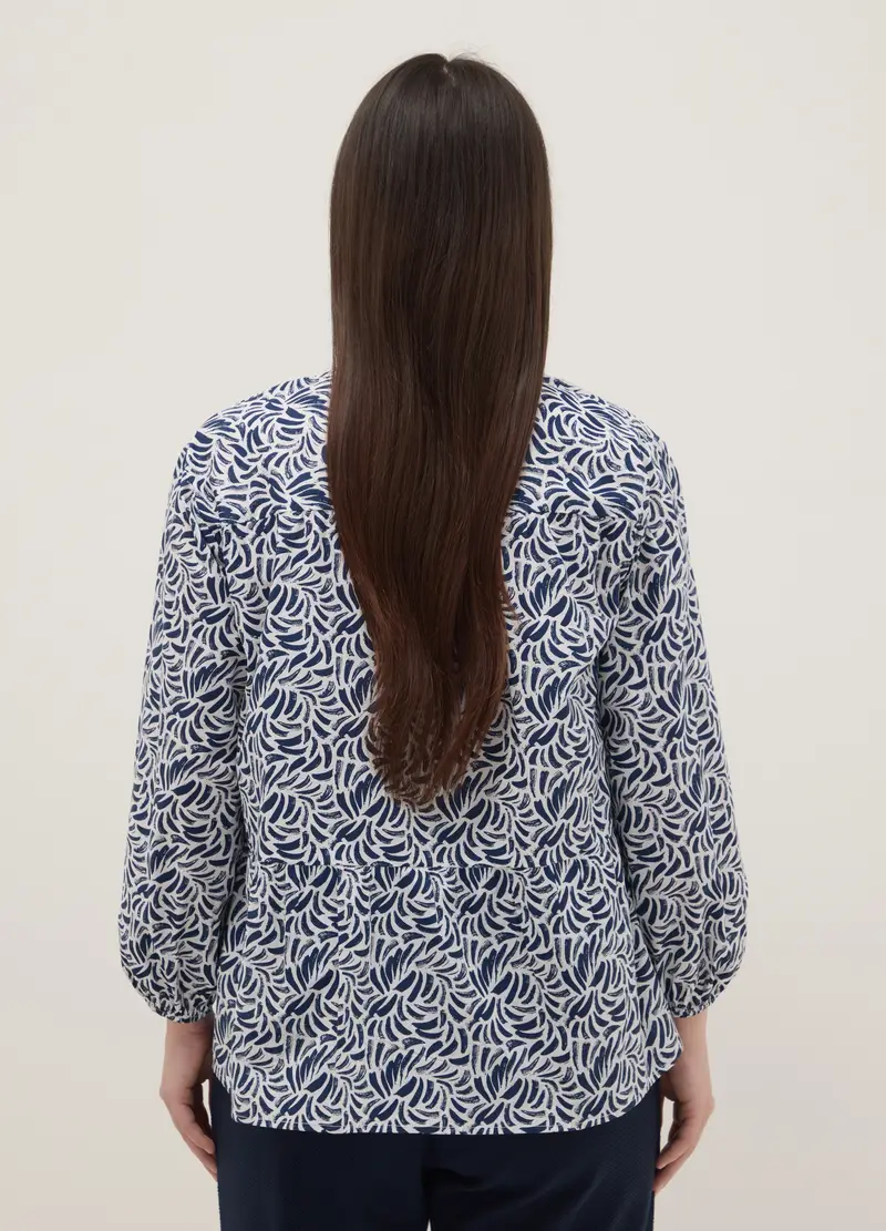 Camicia In Puro Cotone Multicolor Regular Fit Con Fantasie, Donna, Multicolor miniatura 3