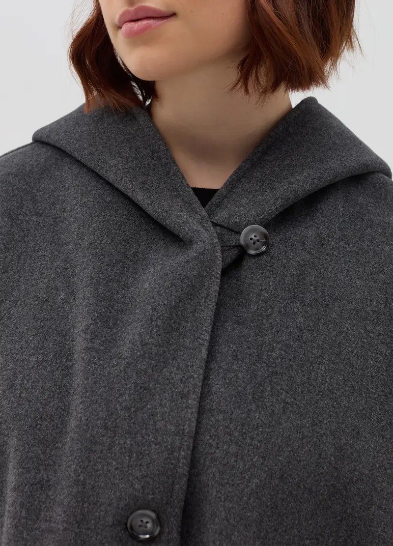 Cappotto Con Cappuccio Curvy, Donna, Grigio miniatura 3