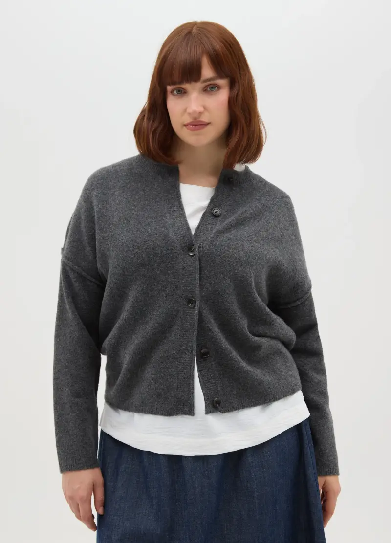 MYA Cardigan Donna Grigio 4328820 miniatura 2