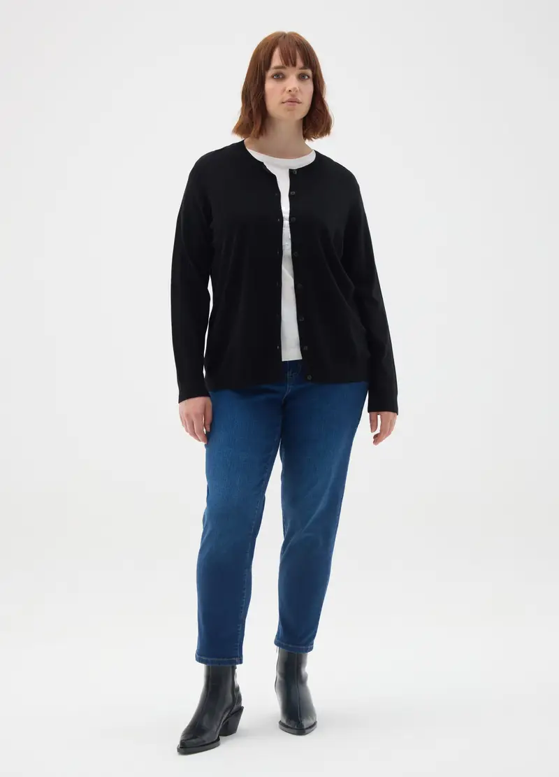 MYA Cardigan Donna Nero 1175205 miniatura 2