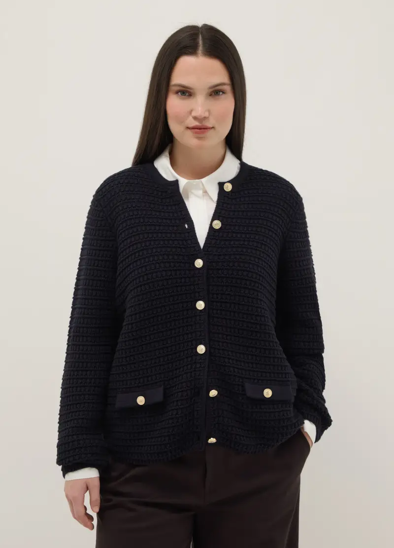 MYA Cardigan Donna Nero 4103425 miniatura 2