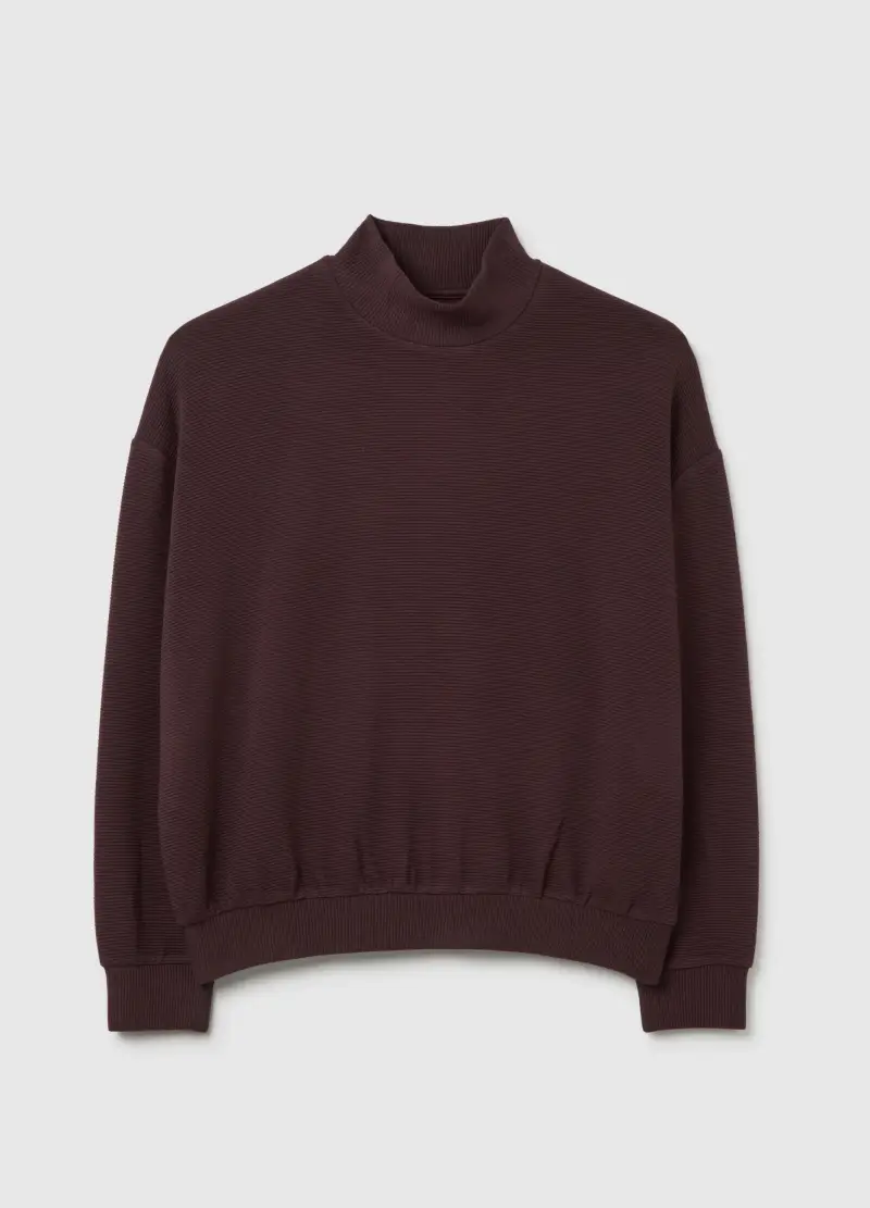 Felpa Marrone Regular Fit, Donna, Marrone