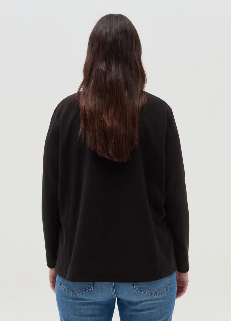 Full-zip In Pile Curvy, Donna, Nero miniatura 3