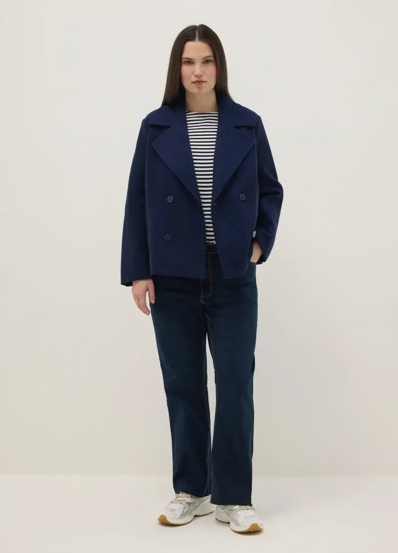 Giacca Doppiopetto Blu Regular Fit, Donna, Blu