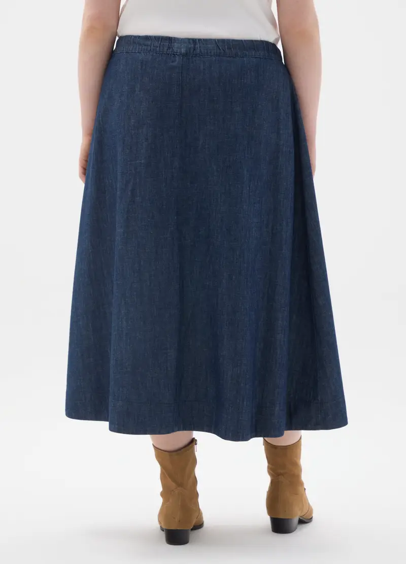 MYA, Gonna In Puro Cotone Denim Regular Fit, Donna, Denim, Taglia: S miniatura 3