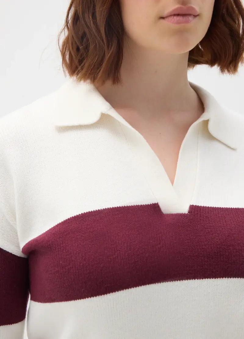 Maglia In Misto Cotone Multicolor Regular Fit, Donna, Multicolor miniatura 3