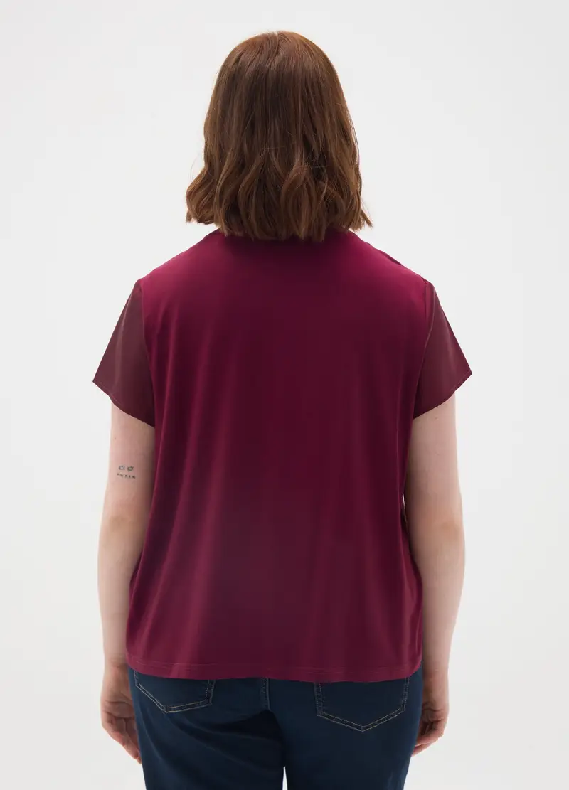 MYA, Maglia In Misto Rosso Regular Fit, Donna, Rosso, Taglia: S miniatura 3