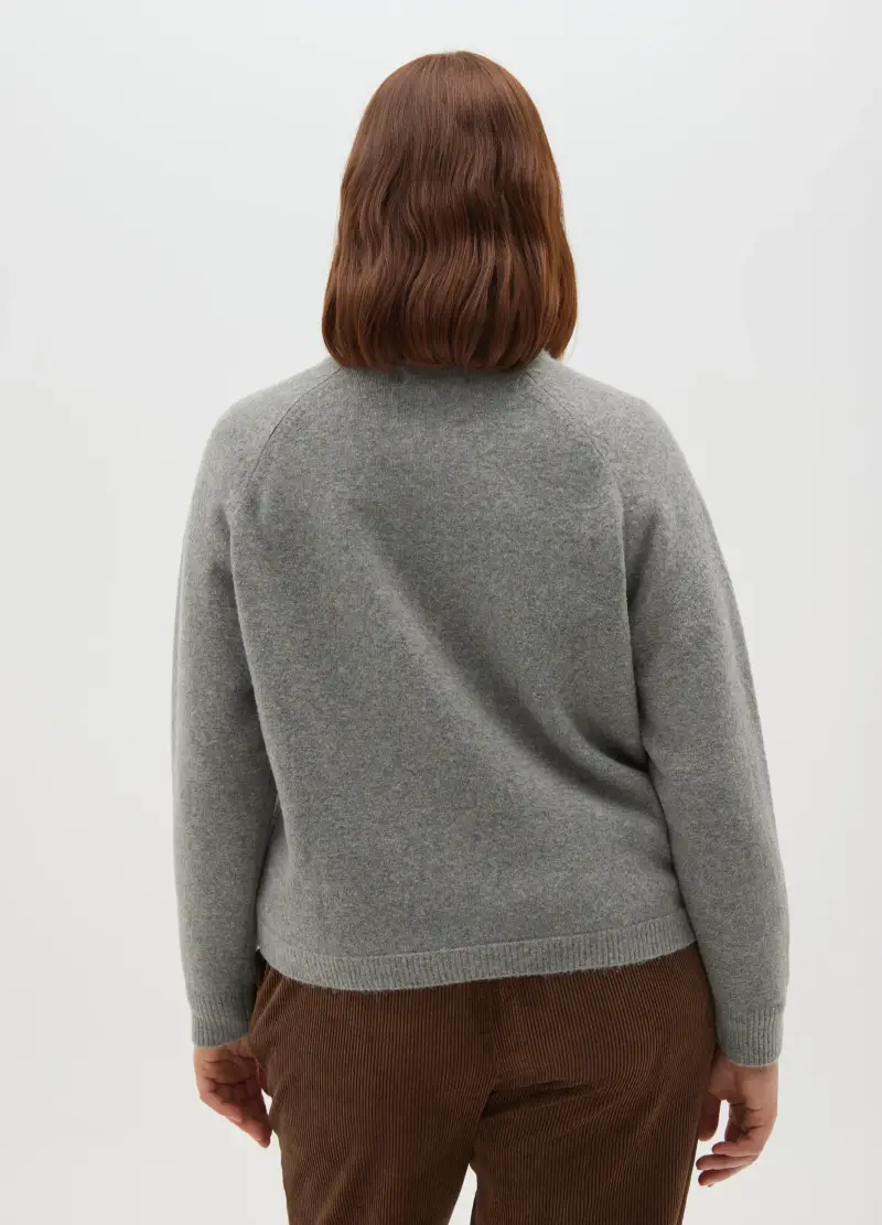 Maglione Grigio Con Stampa, Donna, Grigio miniatura 3