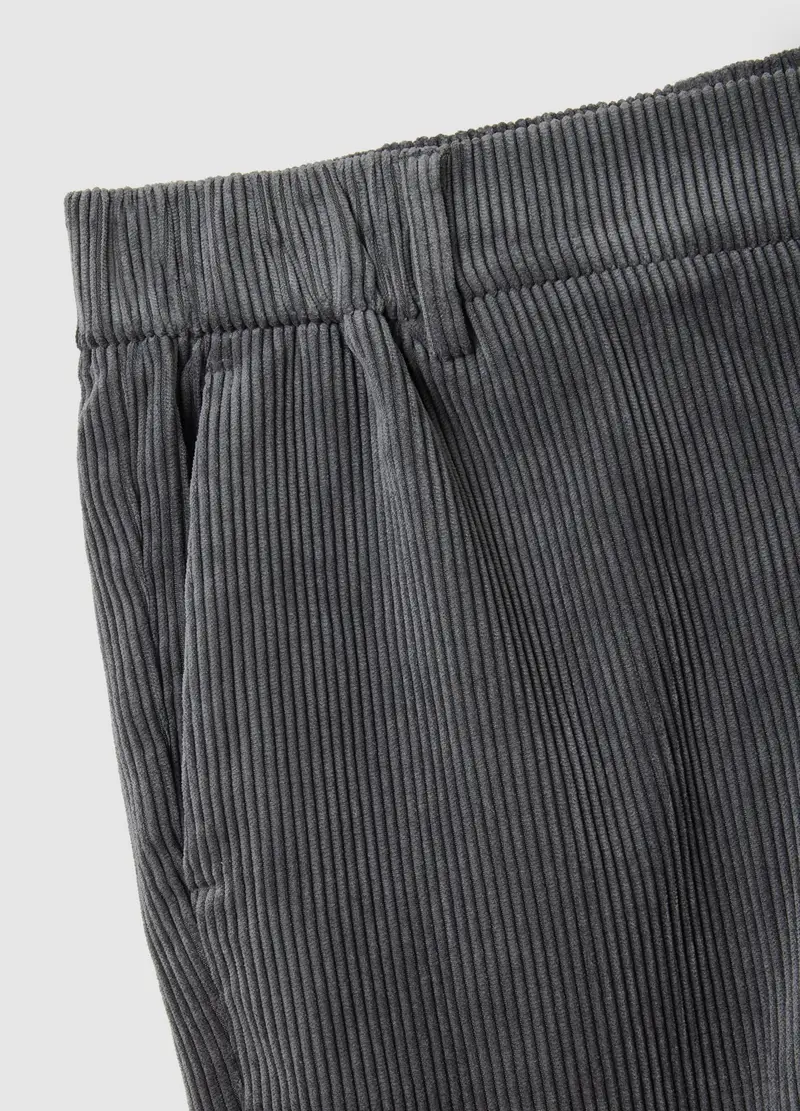 Pantaloni Grigi Wide Leg, Donna, Grigio miniatura 2