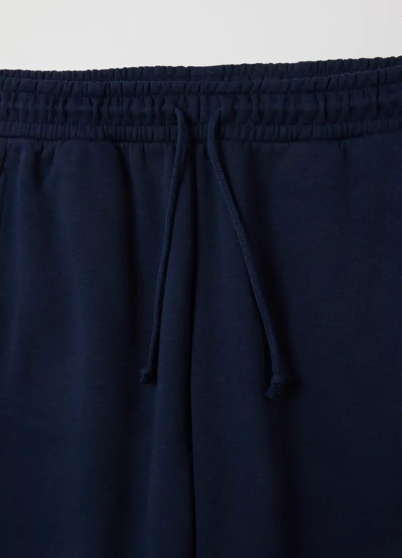 Pantaloni In Misto Cotone Blu Regular Fit, Donna, Multicolor miniatura 2