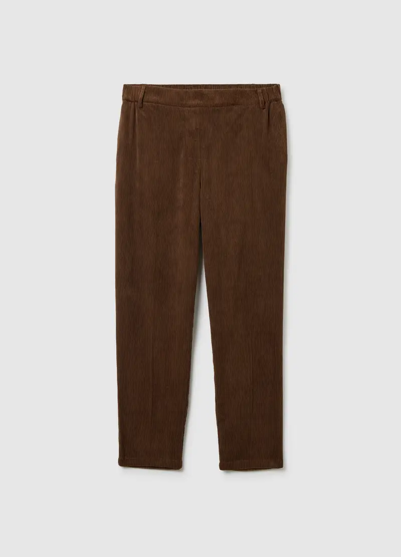 Pantaloni Marroni Wide Leg, Donna, Marrone