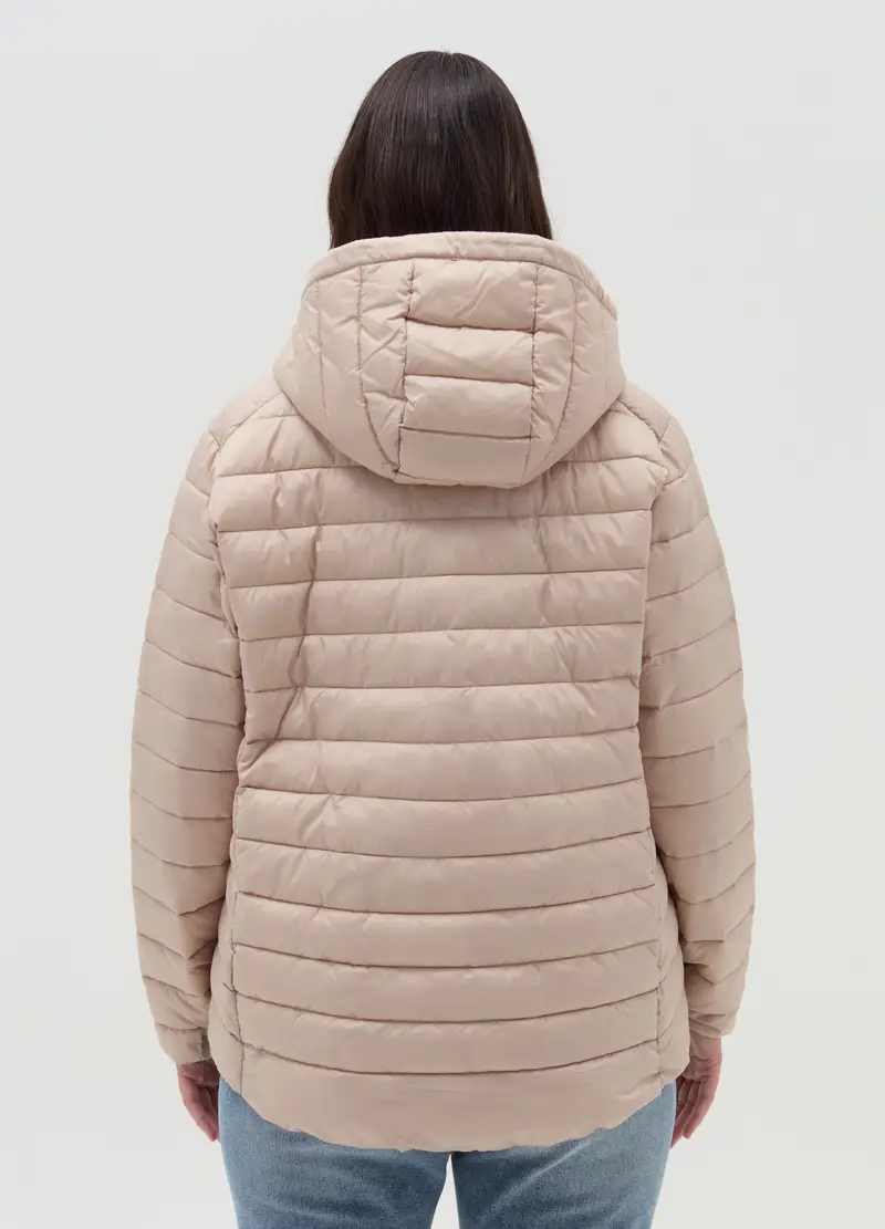 Piumino Ultralight Ripiegabile Curvy, Donna, Beige miniatura 3