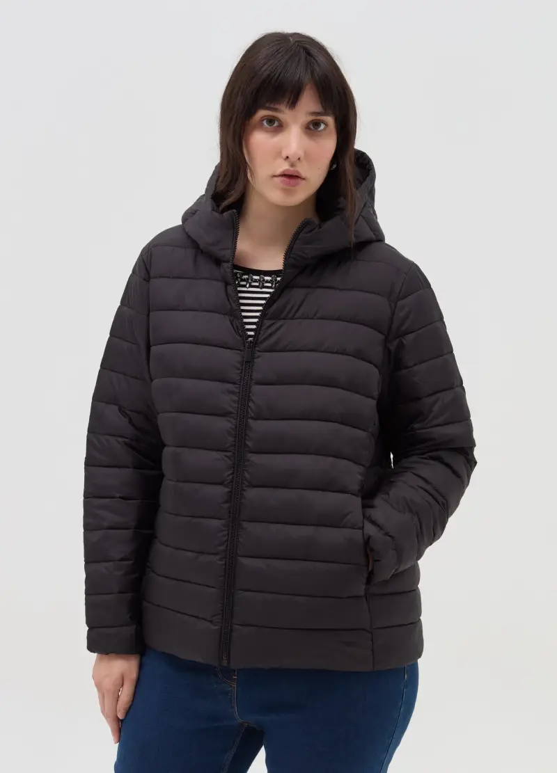 Piumino Ultralight Ripiegabile Curvy, Donna, Nero miniatura 2