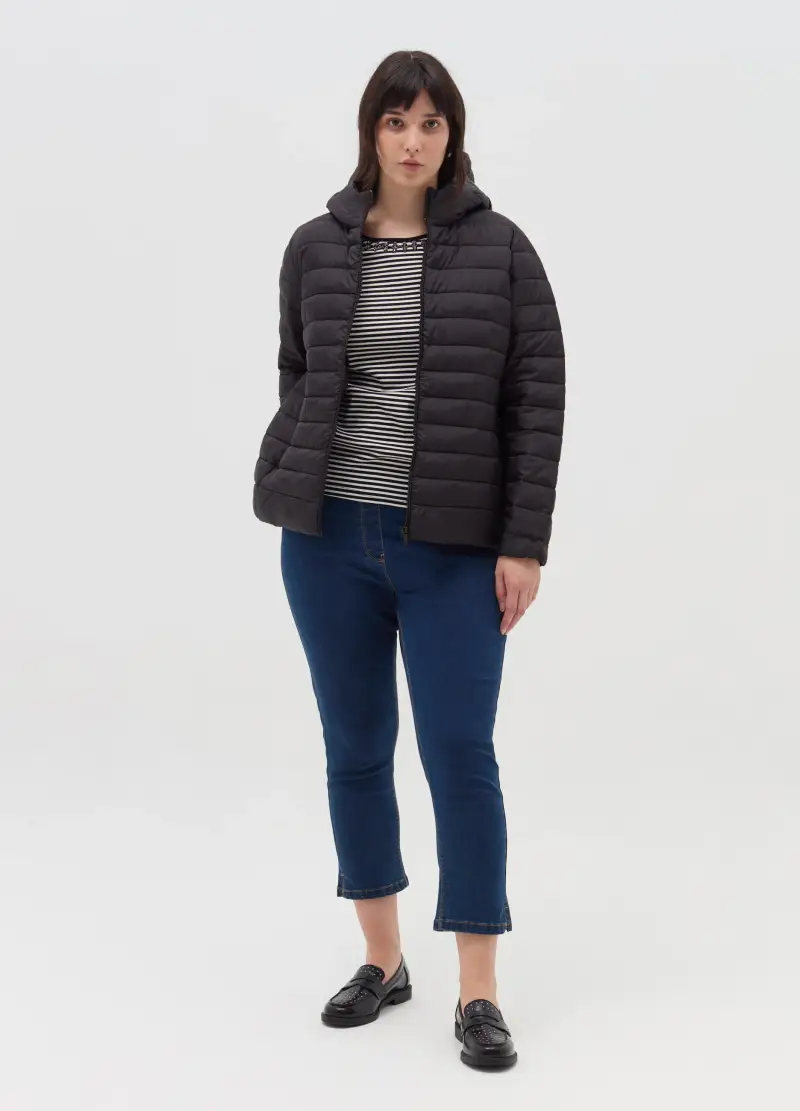 Piumino Ultralight Ripiegabile Curvy, Donna, Nero