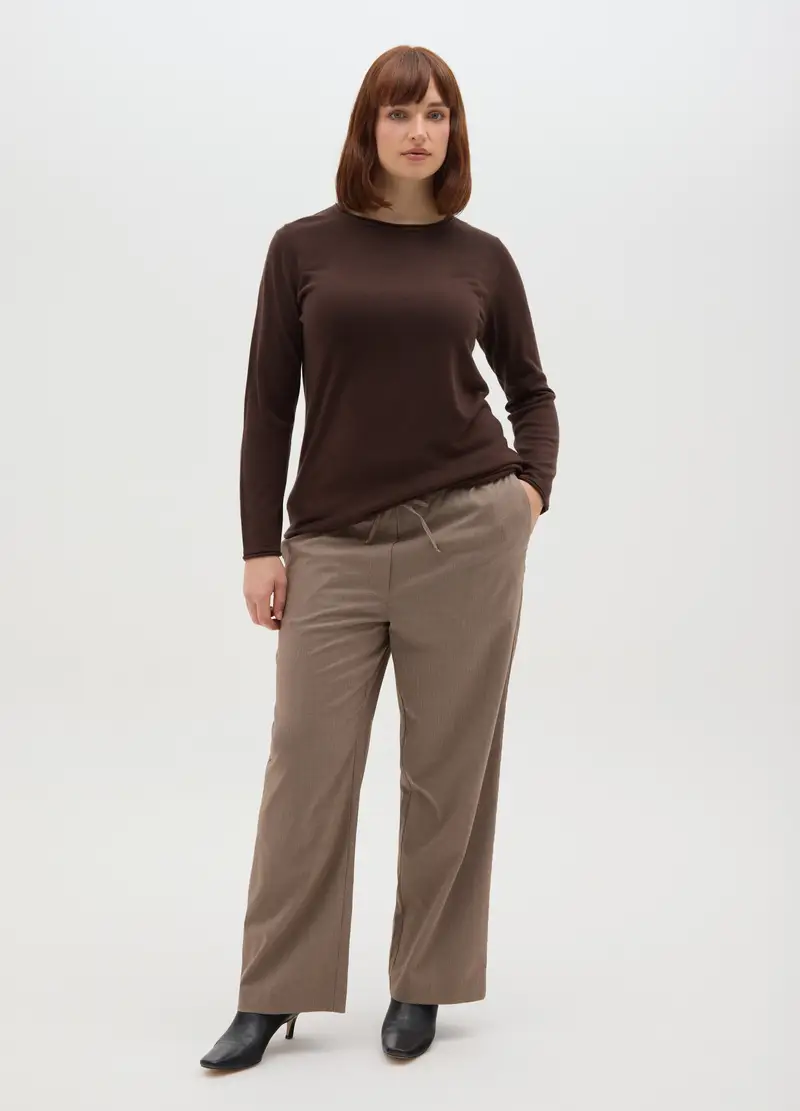 , Pullover Marrone Regular Fit, Donna, Marrone miniatura 2