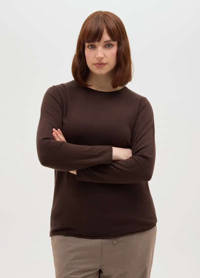 Pullover Marrone Regular Fit, Donna, Marrone
