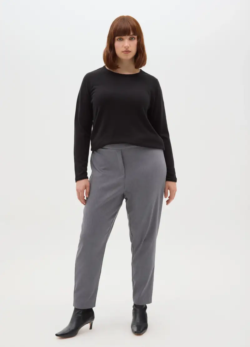 Pullover Nero Regular Fit, Donna, Nero miniatura 2