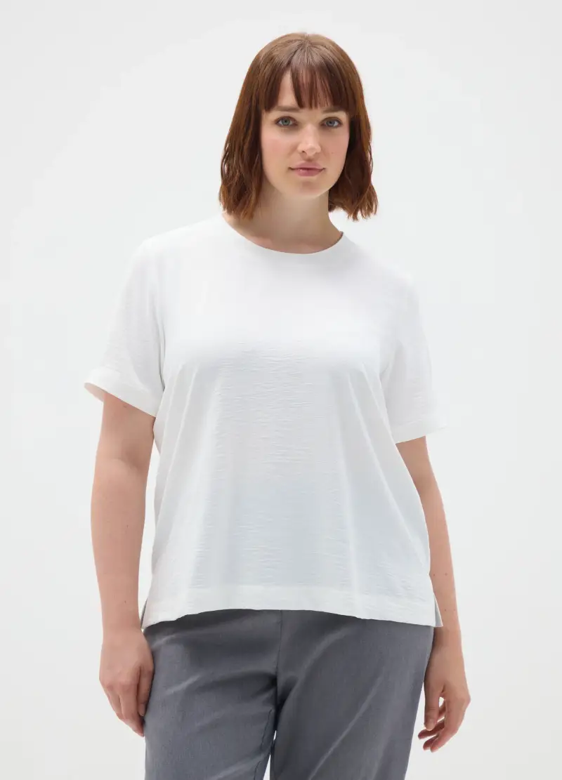 T-shirt In Bianco Regular Fit, Donna, Bianco