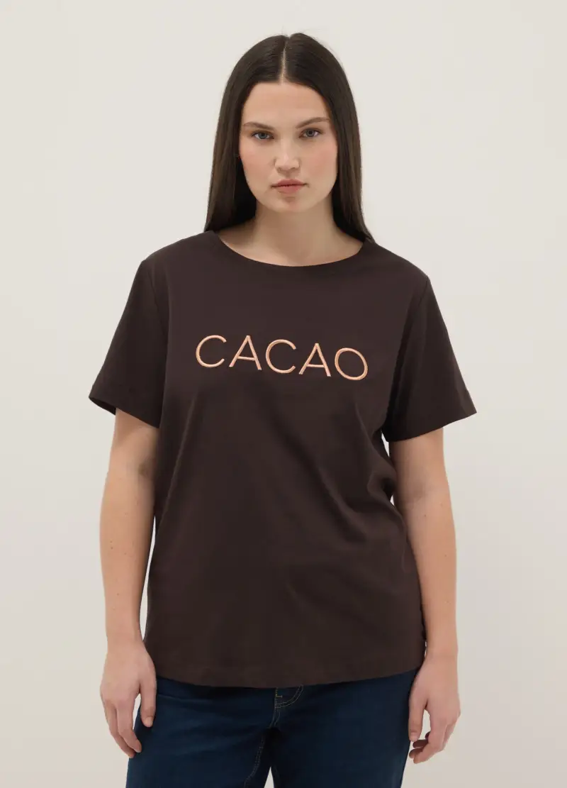 MYA T-shirt Donna Marrone 4103428 miniatura 2