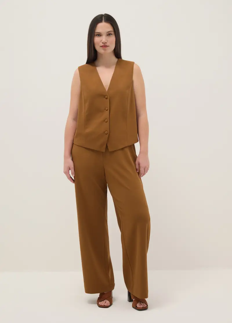 Treggings Marroni Regular Fit, Donna, Marrone