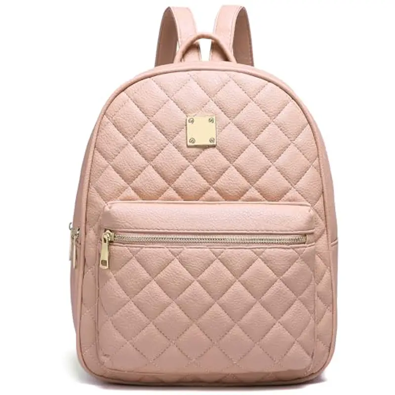Myhozee Zaino Donna Pelle PU Zainetto Ragazza Casual Rosa Zaini Casual Daypack Backpack per Scuola Viaggio Lavoro miniatura 2