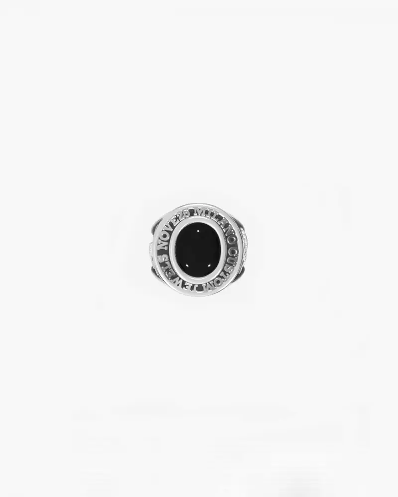 Anello Celebrativo Ovale Mini Personalizzabile In Argento miniatura 2