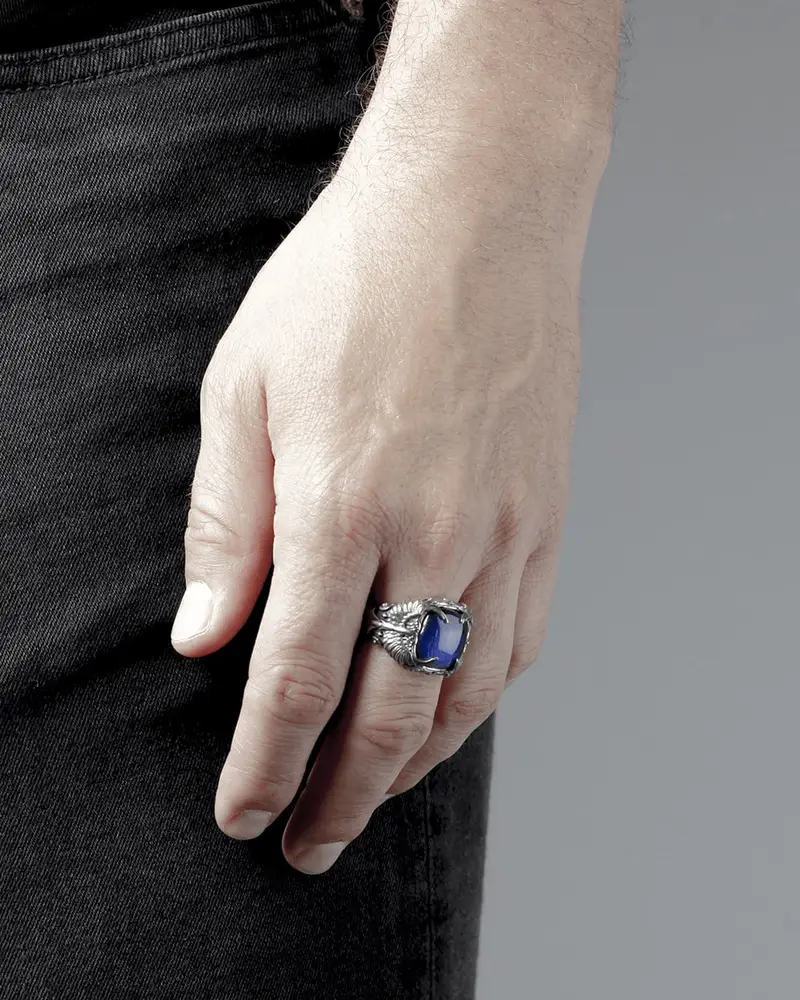 Anello Chevalier Ali Con Pietra Personalizzabile miniatura 2