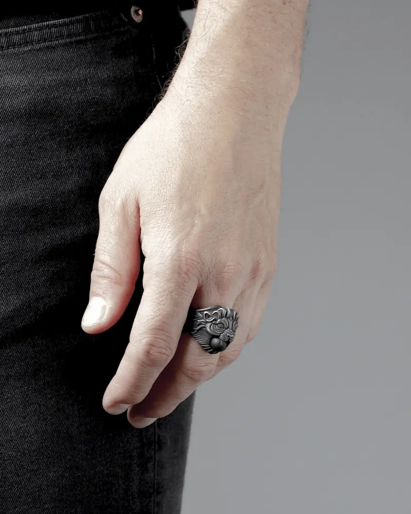 Anello Chimera Ophis Brunito miniatura 2