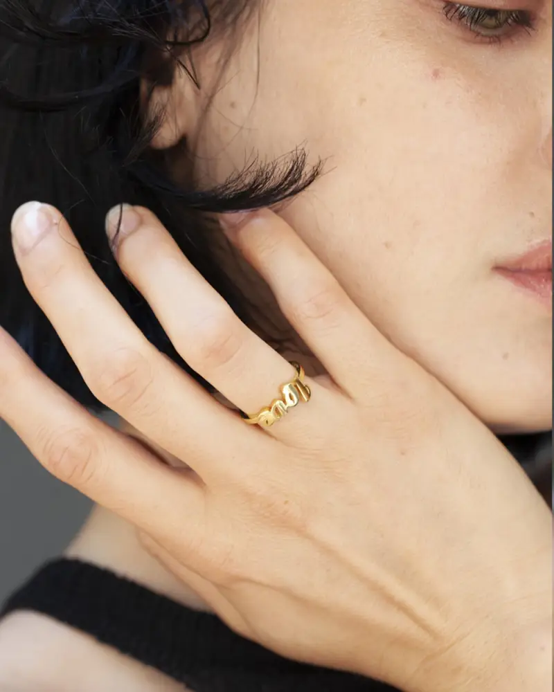 Anello Fedina Con Nome 3d Personalizzabile miniatura 2