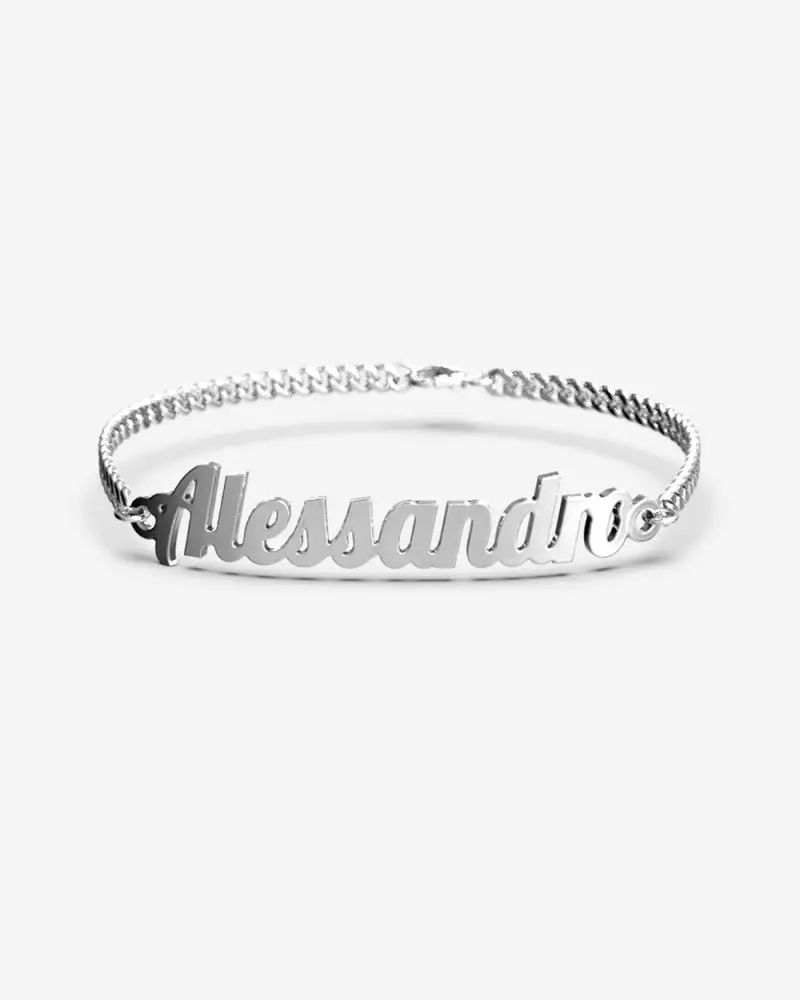 Bracciale Personalizzabile Con Nome Traforo Con Grumetta
