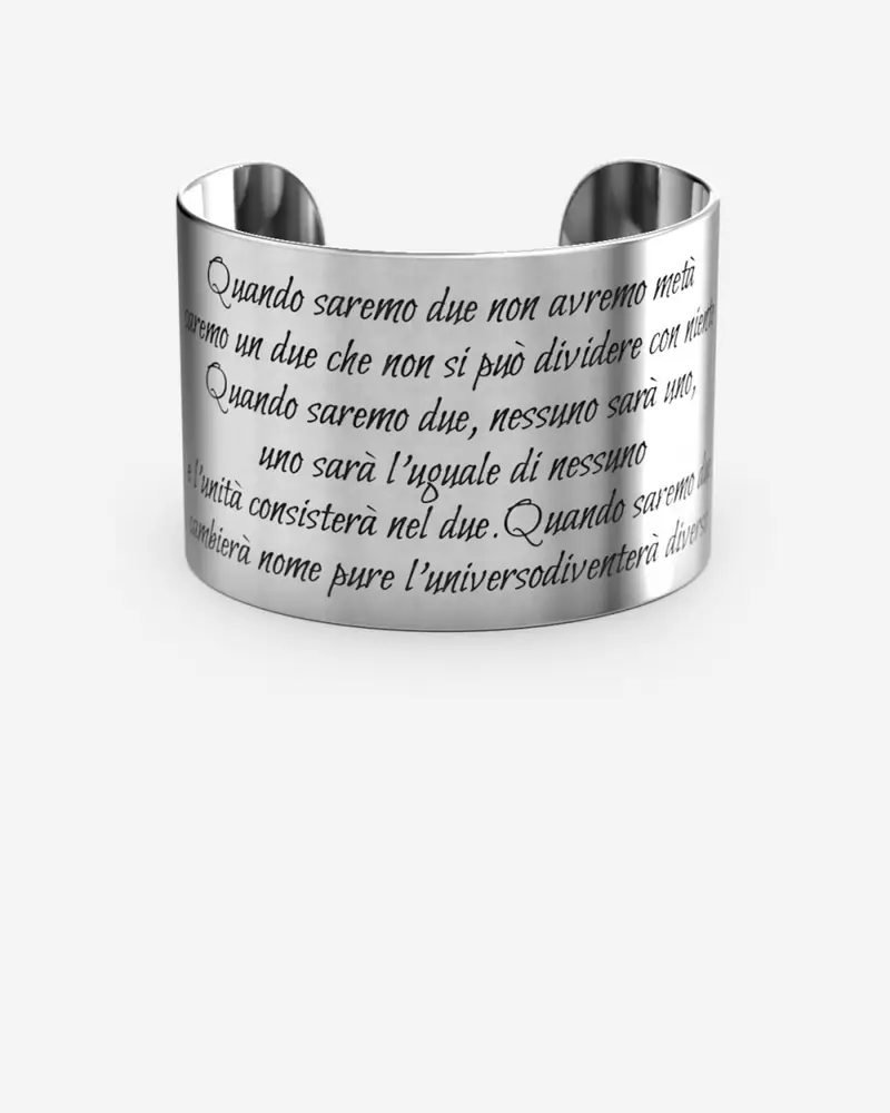 Bracciale Rigido Testo Con Incisione Personalizzata miniatura 2